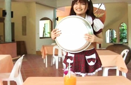 Mizuki naughty Asian teen is a sexy maid