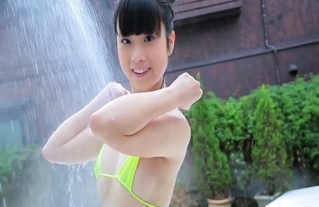 Mizuki sultry Asian teen is a cock tease outdoors